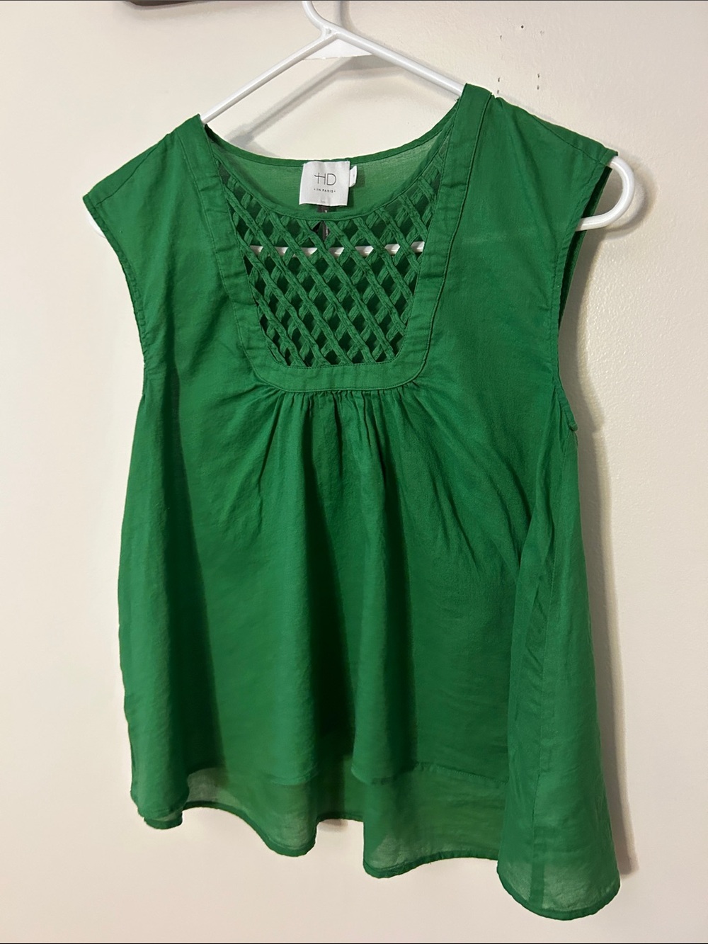 Anthropologie HD in Paris Green sleeveless top size XS
